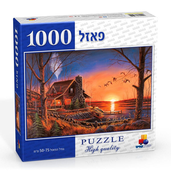 1000 pcs Puzzle - Home with Sunset at Shore-0