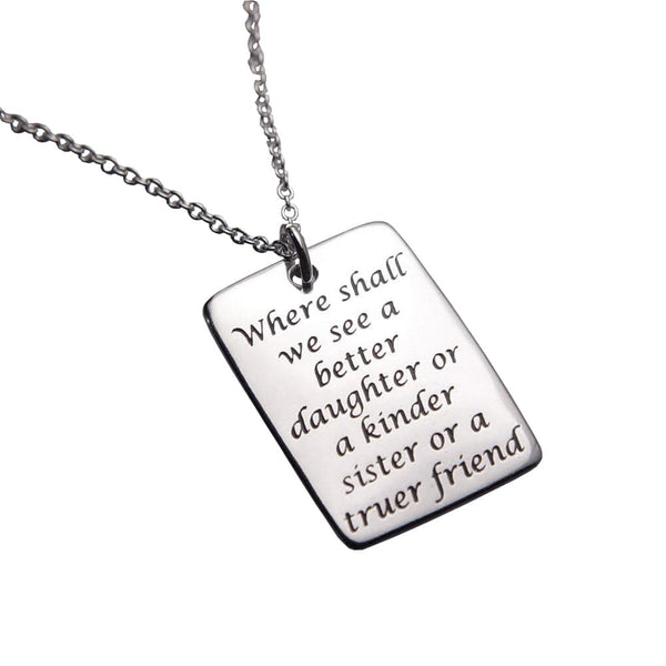 Daughter Sister Friend - Jane Austen Necklace 