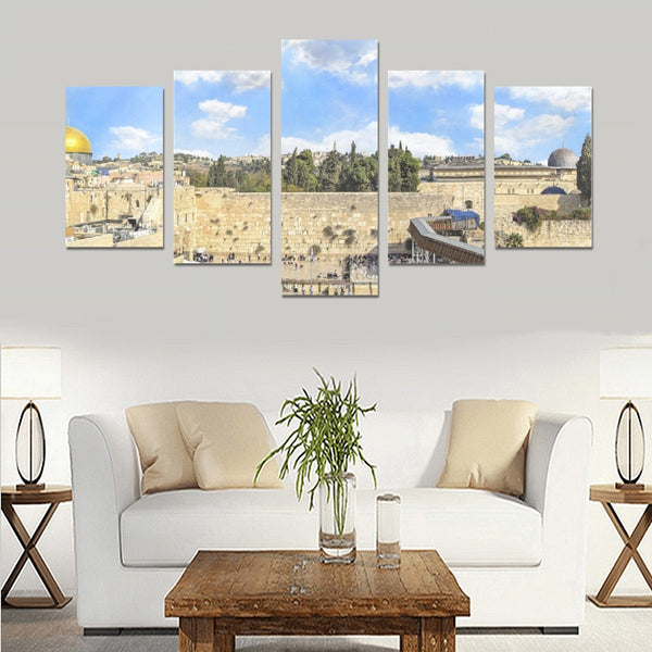 Kotel Western Wall Canvas Art Prints (No Frame) 5-Pieces/Set