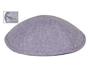 Deluxe Linen Kippot with Optional Imprint - Lavender 