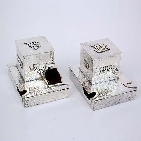 Deluxe Silver & Gold Tefillin Cases Batim Style 104 - 370 grams 