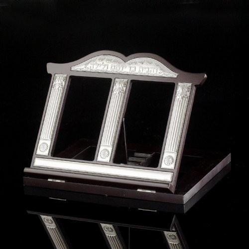 Deluxe Solid Wood & Sterling Silver Book Stand 