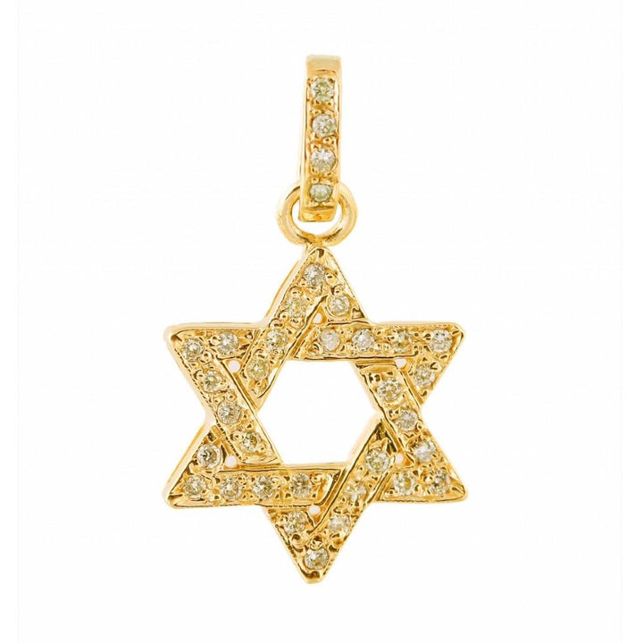 Diamond Star Of David 16 inches Chain (40 cm) 