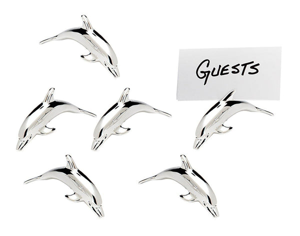 Dolphin Place Card Holders S/6 DOLPHIN PLACE CARD HOLDERS S/6 