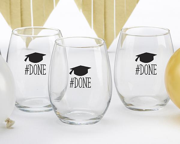 #Done Graduation 15 oz. Stemless Wine Glass (Set of 4) #Done Graduation 15 oz. Stemless Wine Glass (Set of 4) 