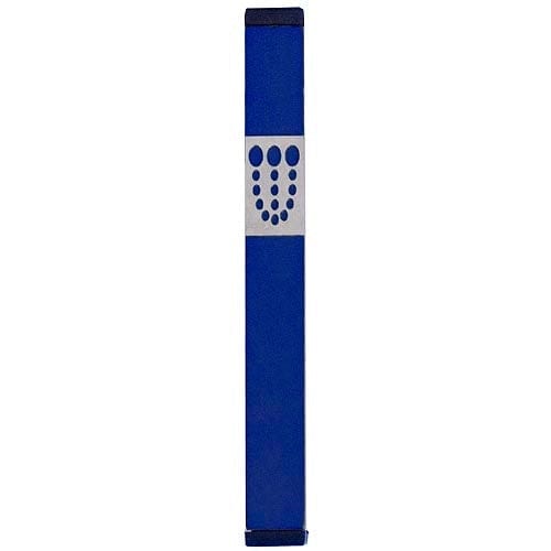 DOTS SHIN MEZUZAH - LARGE Mezuzah Blue - MZ-169 