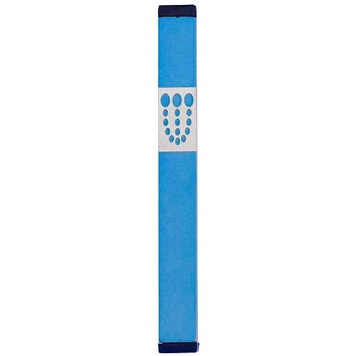 DOTS SHIN MEZUZAH - LARGE Mezuzah Teal - MZ-170 