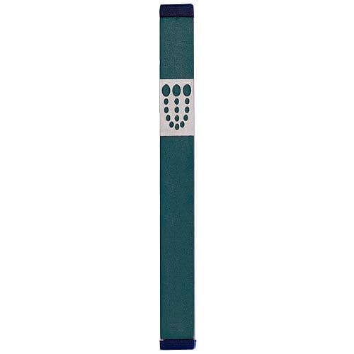 DOTS SHIN MEZUZAH - XL Mezuzah Green - MZ-182 