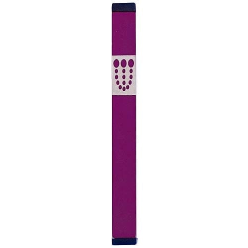 DOTS SHIN MEZUZAH - XL Mezuzah Purple - MZ-181 