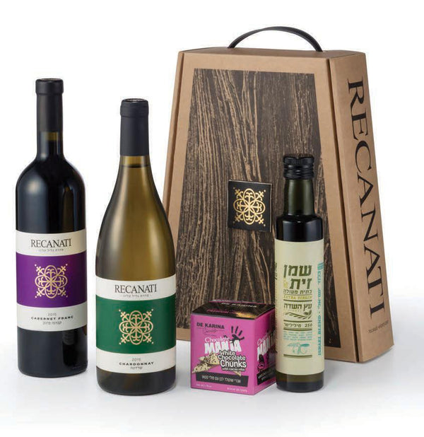 Duo Recanati Wine Set Olive Oil And Chocolates Gift Set 