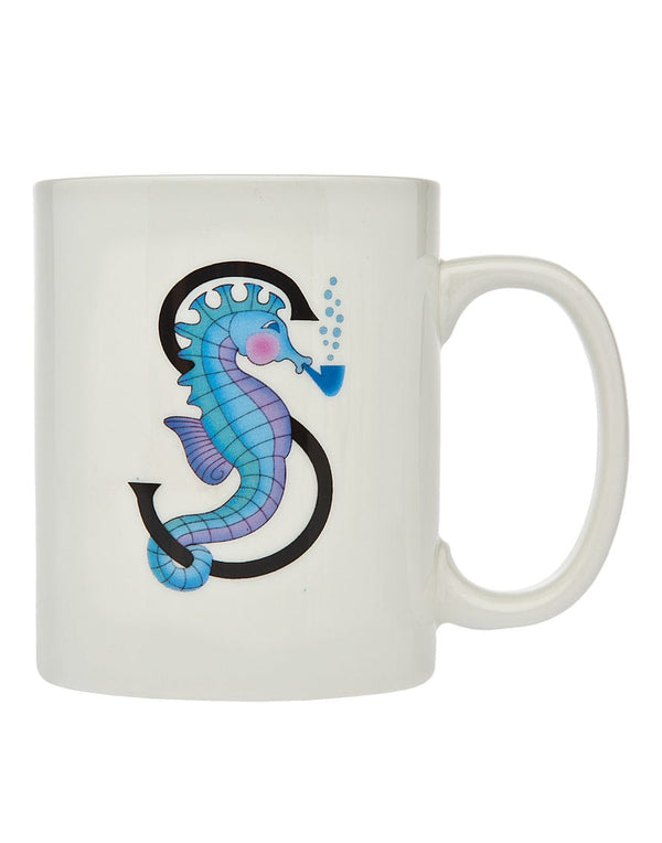 Seahorse Letter S 18 Oz Mug-0