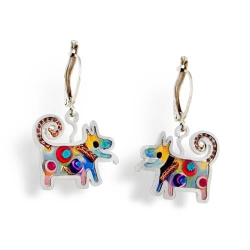 Earrings - Artistic Colorful Dogs 