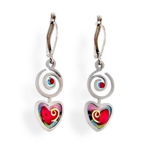Earrings - Artistic Colorful Hearts 