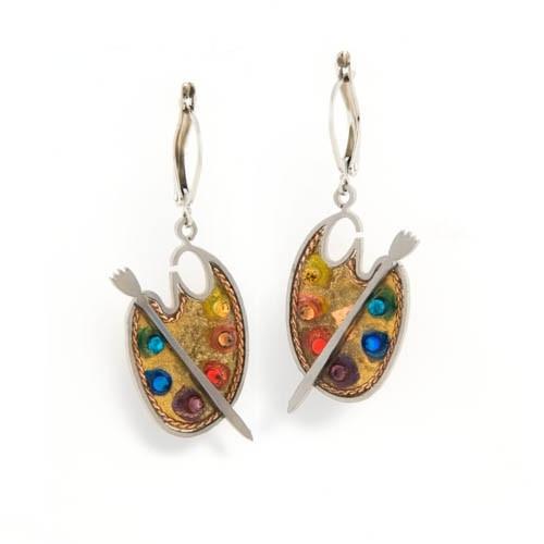 Earrings - Artistic Colorful Painter 