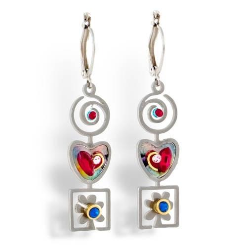 Earrings - Artistic Colorful Shapes 