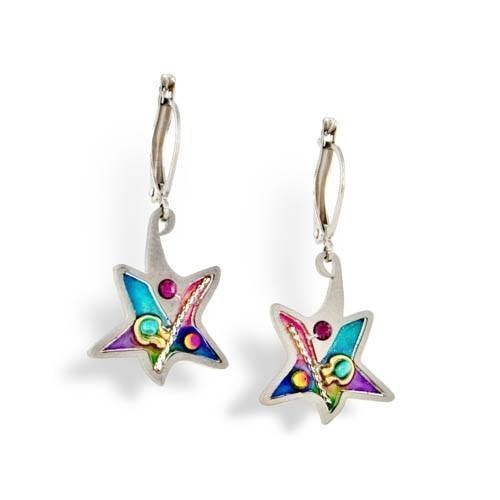 Earrings - Artistic Colorful Stars 