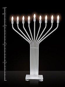 Electric Menorah Infinity 44' Large Display w/Auto Lighting LED Bulbs - For Indoor use ONLY 