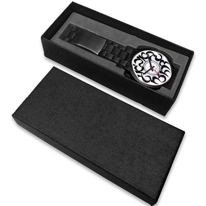 Elegant Hebrew Letters Watch Black Black Watch 