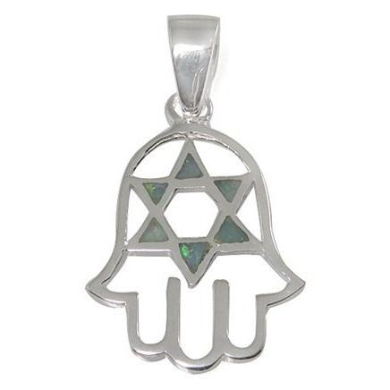 Elegant Jewish Hamsa Pendant 18 inches Chain (45 cm) 