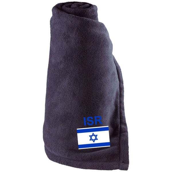 Embroidered Israel Sport Team Large Fleece Blanket Blankets Navy One Size 