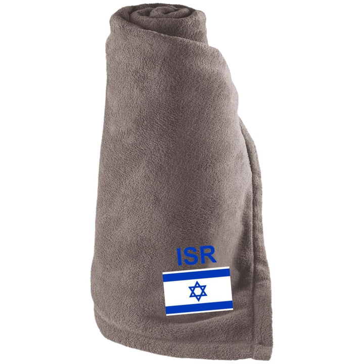 Embroidered Israel Sport Team Large Fleece Blanket Blankets Oxford Grey One Size 
