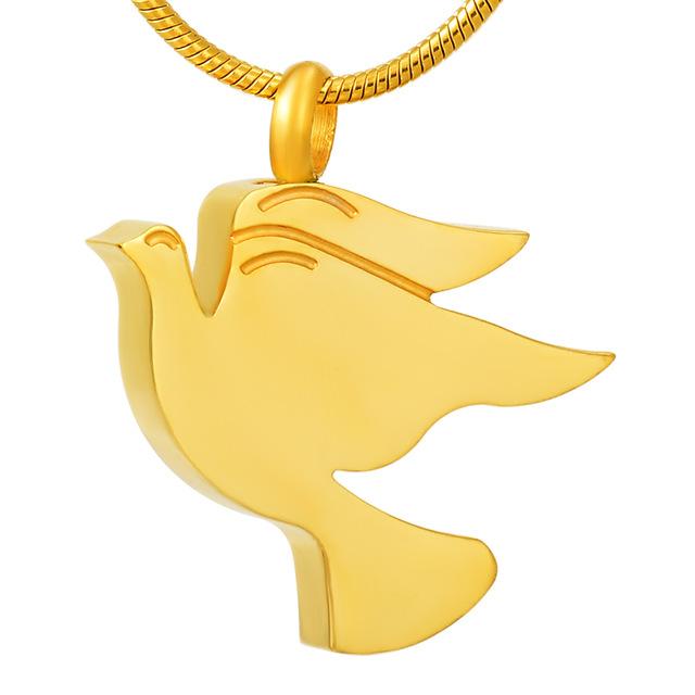 Engravable Name Date Peace Dove Pendant Necklace Opens Up necklace Gold Necklace Box Funnel 