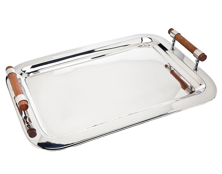 Rect Tray With Leather Handles-2