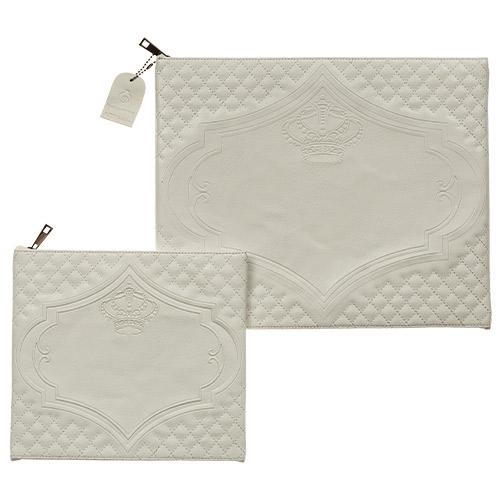 Faux Leather Like Talit - Tefilin Set 36*29 Cm With Embroidery 3943 