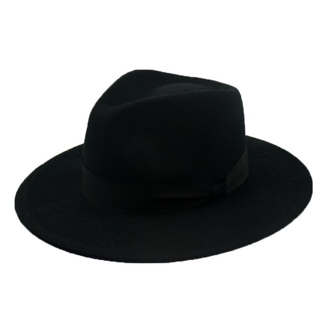 Fedora Hats For Men & Women Winter Wool Felt Hat Black 2 