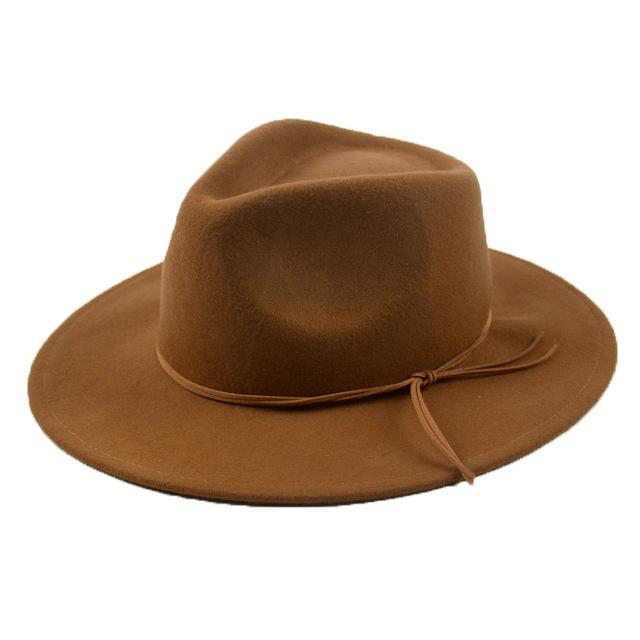 Fedora Hats For Men & Women Winter Wool Felt Hat Brown 3 