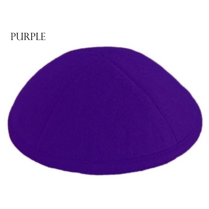 Felt Kippah Bulk Kippot In Felt Purple Same As Kippah 