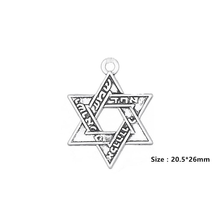 Fishhook 5 Jewish Bracelet Star of David Supernatural Talisman Pendant Strong Antique Silver Color Charm for Men Women Jewelry 