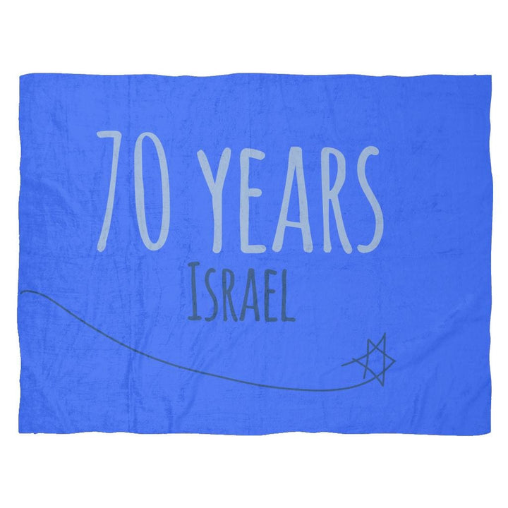 Fleece Blanket - Israel's 70th Birthday Blankets Large Fleece Blanket 