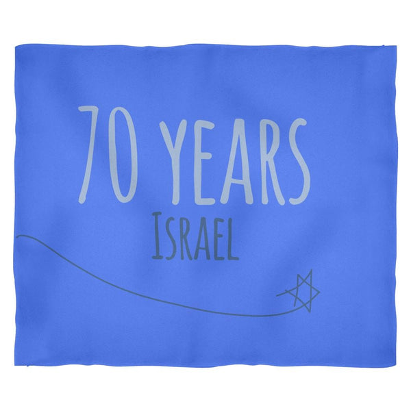 Fleece Blanket - Israel's 70th Birthday Blankets Medium Fleece Blanket 