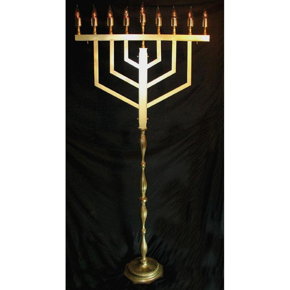 Brass Electric Menorah Display 7 Branch Menorah Menorah