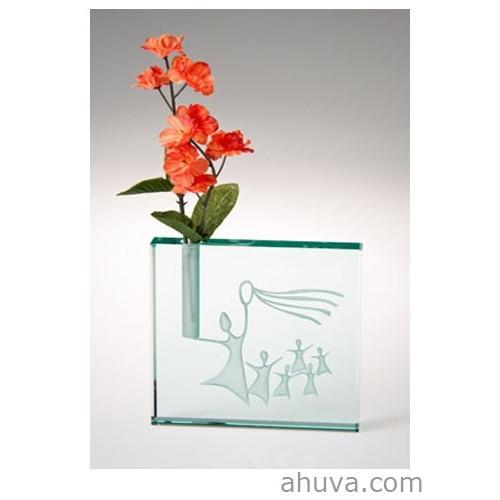 Glazed Glass Flower Vase 