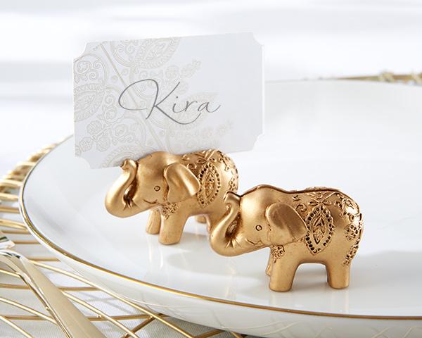 Gold Lucky Elephant Place Card Holder (Set of 6) Gold Lucky Elephant Place Card Holder (Set of 6) 