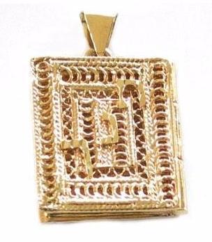 Gold Tanach Torah Bible Book Pendant Pendant Only 