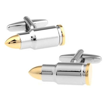 Gold Tipped Cuff Link Bullets - Idf cufflinks 