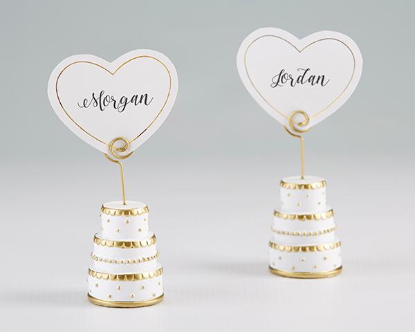 Gold Wedding Cake Place Card Holder (Set of 6) Gold Wedding Cake Place Card Holder (Set of 6) 