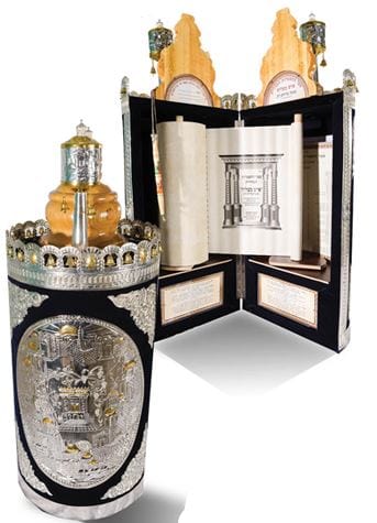 Large Torah Scroll & Case