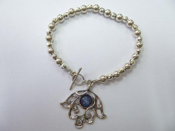 Hamsa Blue Stone Bracelet 