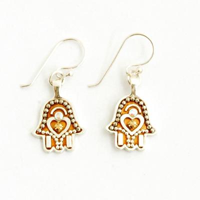 Hamsa Earrings in 9 Color Options- Small Gold 