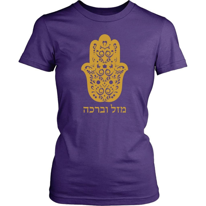Hamsa Mazel Women's Apparel Tops T-shirt District Womens Shirt Purple XS