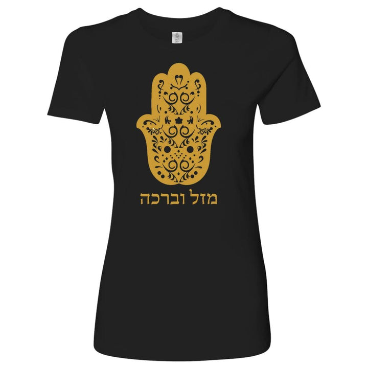 Hamsa Mazel Women's Apparel Tops T-shirt Next Level Womens Shirt Black S