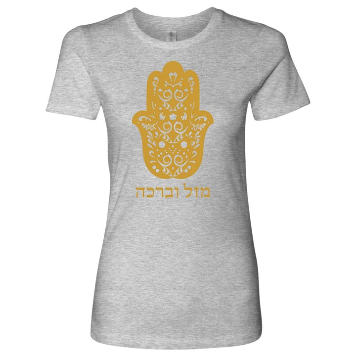 Hamsa Mazel Women's Apparel Tops T-shirt Next Level Womens Shirt Heather Grey S