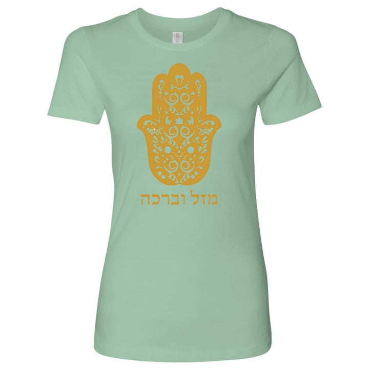 Hamsa Mazel Women's Apparel Tops T-shirt Next Level Womens Shirt Mint S