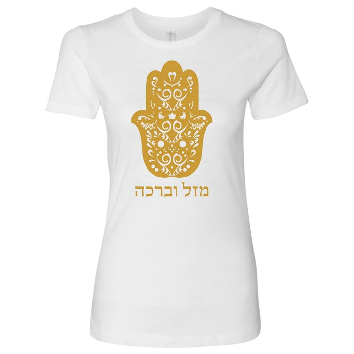 Hamsa Mazel Women's Apparel Tops T-shirt Next Level Womens Shirt White S