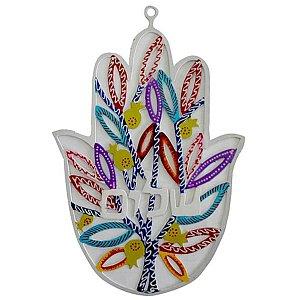 Hand Decorated Hamsa by Glushka Israel - Peace 