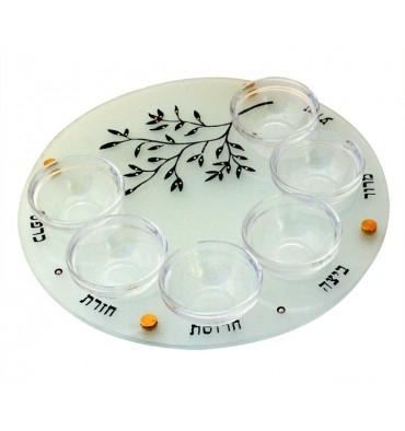 Hand Painted Passover Seder Plate Gold 